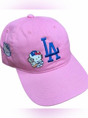 Los Angeles Dodgers Pink Hello Kitty Baseball Cap dodgers hat LA hello kitty hat